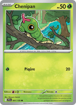 Chenipan 001/190 Pokémon Aventures Ensemble (EV09)