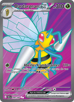 Dardargnan-ex 098/122 Pokémon Chaos Ascendant (ME04)