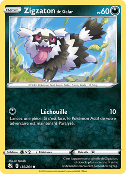 Zigzaton de Galar 159/284 Pokémon Poing de Fusion (FST)