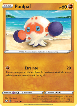 Poulpaf 111/216 Pokémon Épée et Bouclier