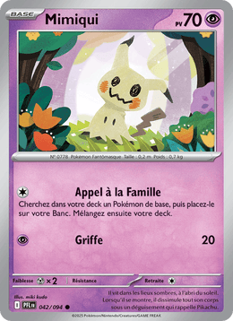 Mimiqui 042/130 Pokémon Flammes Fantasmagoriques (ME02)
