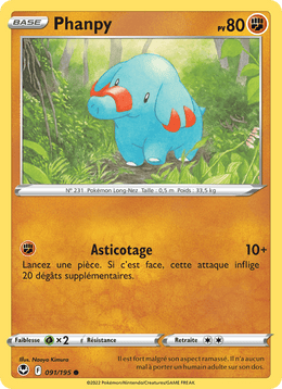 Phanpy 091/215 Pokémon Tempête Argentée (SIT)
