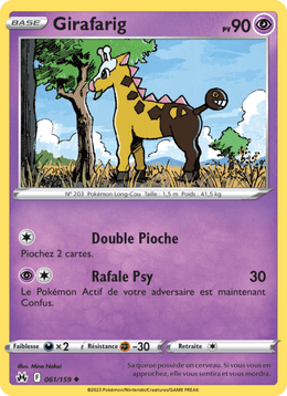Girafarig 061/160 Pokémon Zénith Suprême (CRZ)