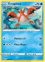 Écrapince 033/160 Pokémon Zénith Suprême (CRZ)
