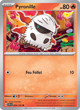 Pyronille 028/190 Pokémon Aventures Ensemble (EV09)