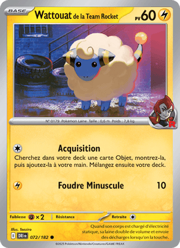 Wattouat de la Team Rocket 072/244 Pokémon Rivalités Destinées (EV10)