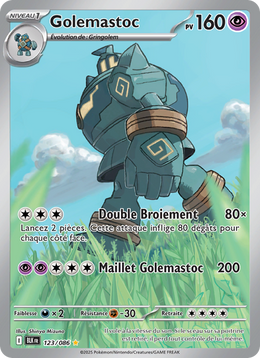 Golemastoc 123/86 — Pokémon Foudre Noire (BLK)