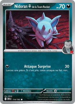 Nidoran♀ de la Team Rocket 114/244 Pokémon Rivalités Destinées (EV10)