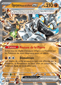 Ogerpon Masque de la Pierre-ex 112/226 Pokémon Mascarade Crépusculaire (EV06)