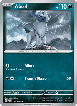 Absol 063/130 Pokémon Flammes Fantasmagoriques (ME02)