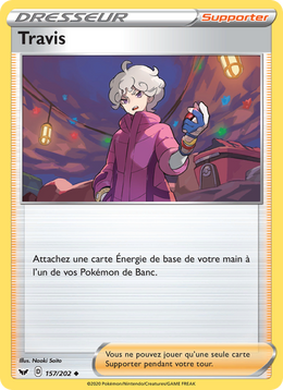 Travis 157/216 Pokémon Épée et Bouclier
