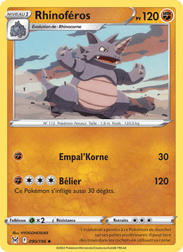 Rhinoféros 090/217 Pokémon Origine Perdue (LOR)