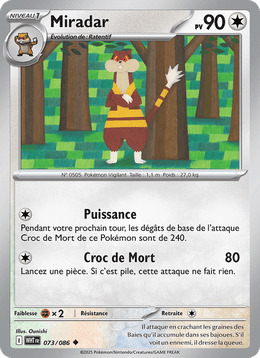 Miradar 073/173 Pokémon Flamme Blanche (WHT)
