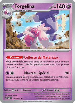 Forgelina 105/279 Pokémon Évolutions à Paldea (EV02)
