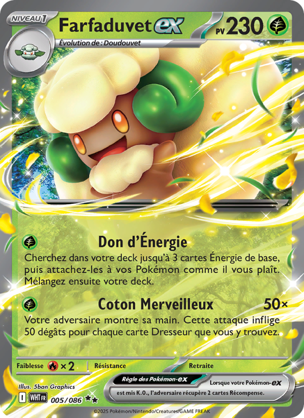 Farfaduvet-ex 005/86 — Pokémon Flamme Blanche (WHT)