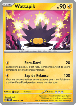 Wattapik 073/279 Pokémon Évolutions à Paldea (EV02)