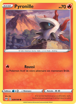 Pyronille 29/201 Pokémon Ténèbres Embrasées