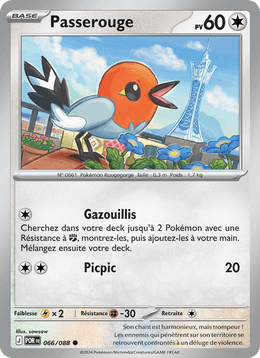 Passerouge 066/124 Pokémon Équilibre Parfait (ME03)