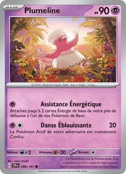 Plumeline 089/252 Pokémon Étincelles Déferlantes (EV08)