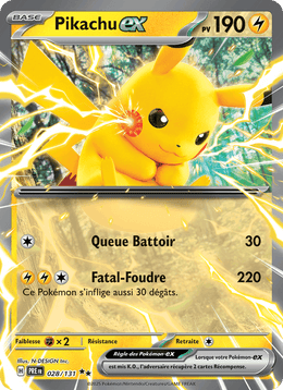 Pikachu-ex 028/180 Pokémon Évolutions Prismatiques (EV8.5)