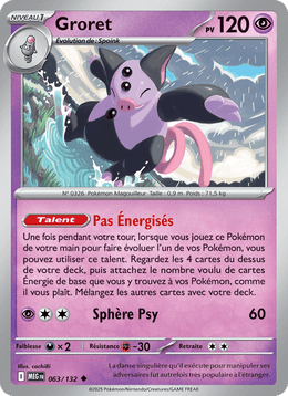 Groret 063/188 Pokémon Méga-Évolution (ME01)