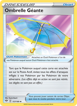 Ombrelle Géante 157/201 Pokémon Ténèbres Embrasées