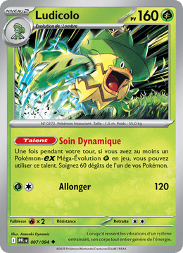 Ludicolo 007/130 Pokémon Flammes Fantasmagoriques (ME02)