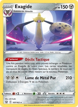 Exagide 107/183 — Pokémon Styles de combat (BST)
