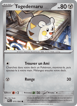 Togedemaru 073/130 Pokémon Flammes Fantasmagoriques (ME02)