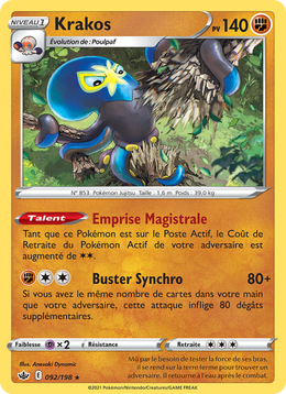 Krakos 92/233 — Pokémon Règne de Glace (CRE)