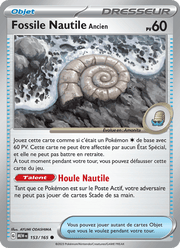 Fossile Nautile Ancien 153/207 Pokémon 151 (MEW)