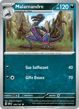 Malamandre 140/230 Pokémon Flammes Obsidiennes (EV03)