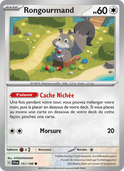 Rongourmand 151/258 Pokémon Écarlate et Violet (EV01)