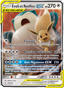 Évoli et Ronflex GX 120/196 — Pokémon Duo de Choc (TEU)