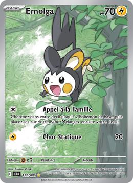Emolga 112/86 — Pokémon Foudre Noire (BLK)