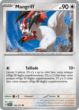 Mangriff 149/252 Pokémon Étincelles Déferlantes (EV08)