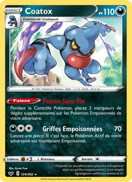 Coatox 124/216 Pokémon Épée et Bouclier