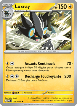 Luxray 028/124 Pokémon Équilibre Parfait (ME03)