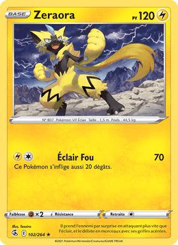 Zeraora 102/284 Pokémon Poing de Fusion (FST)