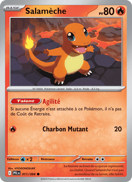 Salamèche 011/130 Pokémon Flammes Fantasmagoriques (ME02)
