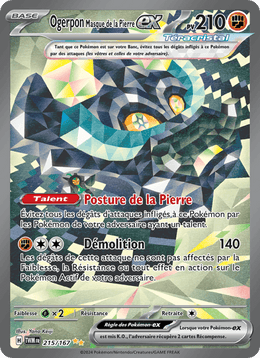 Ogerpon Masque de la Pierre-ex 215/226 Pokémon Mascarade Crépusculaire (EV06)