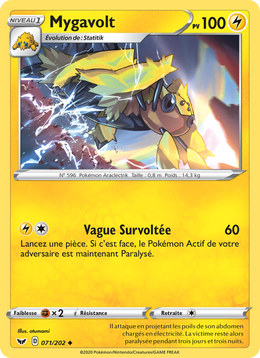 Mygavolt 71/216 Pokémon Épée et Bouclier