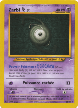 Zarbi Z 60/113 Pokémon Neo Destiny (N4)