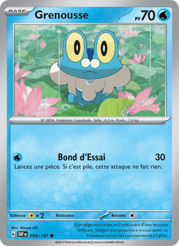 Grenousse 056/230 Pokémon Flammes Obsidiennes (EV03)