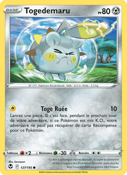Togedemaru 127/215 Pokémon Tempête Argentée (SIT)