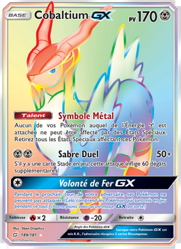 Cobaltium GX 189/196 — Pokémon Duo de Choc (TEU)