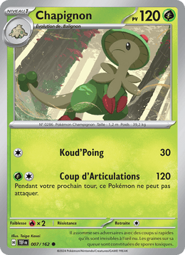 Chapignon 007/218 Pokémon Forces Temporelles (EV05)