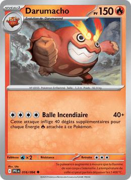 Darumacho 016/130 Pokémon Flammes Fantasmagoriques (ME02)