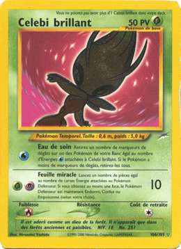 Celebi brillant 106/113 Pokémon Neo Destiny (N4)