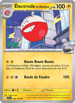 Électrode de Mashynn 048/190 Pokémon Aventures Ensemble (EV09)